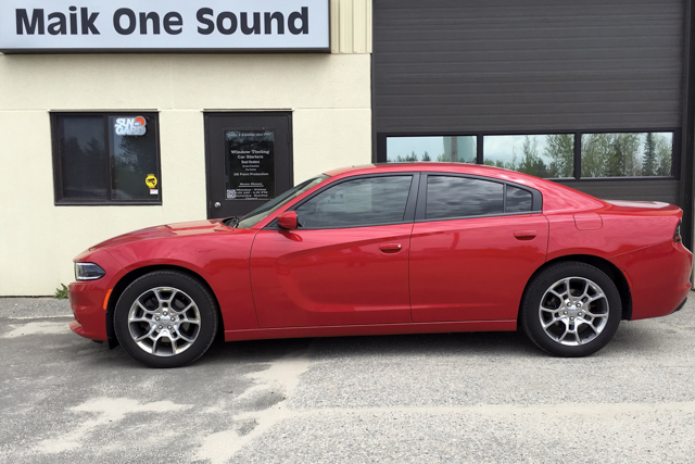 2016 Dodge Charger with professional window tint in North Bay